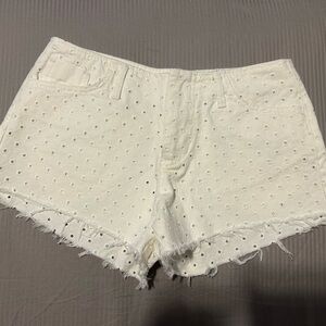 Zara White Denim Shorts US size 4